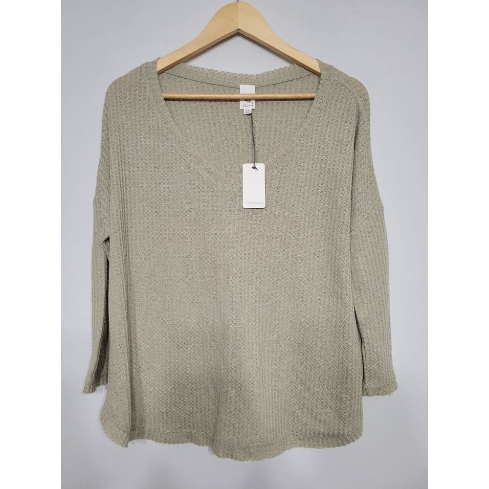 Flawless Oversized Scoop Neck Taupe Long‎ Sleeve Size XS